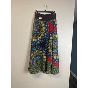 luna claire small boho style polyester sun skirt stretchy waist
